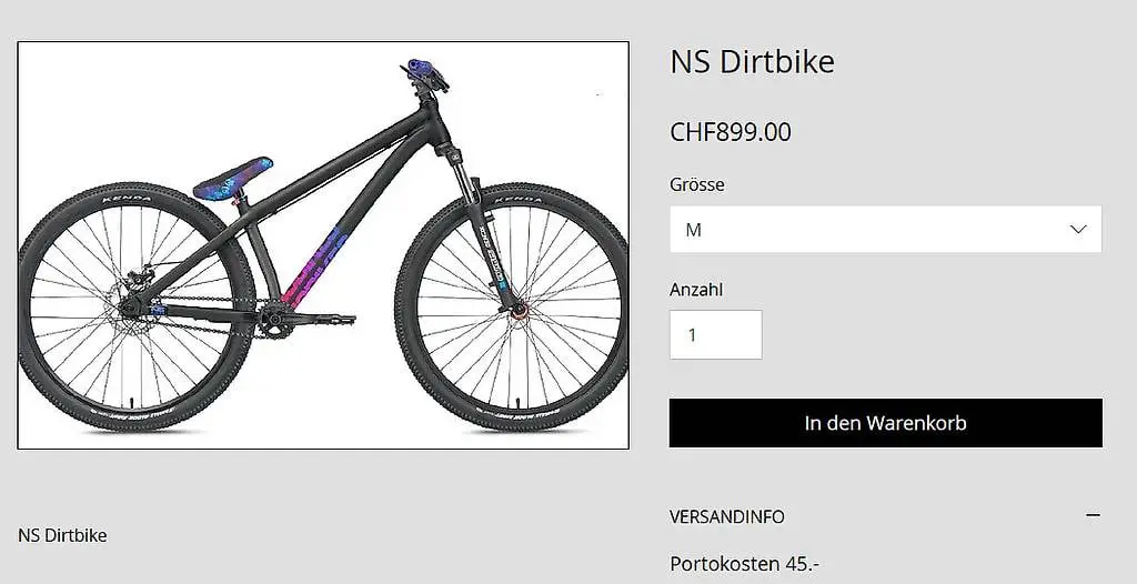 NS Dirt Bike für Pumptrack oder Dirtpark