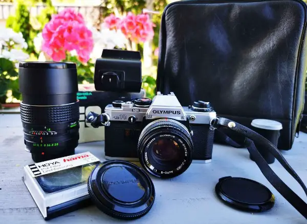 Olympus Spiegelreflexkamera mit Zubehör