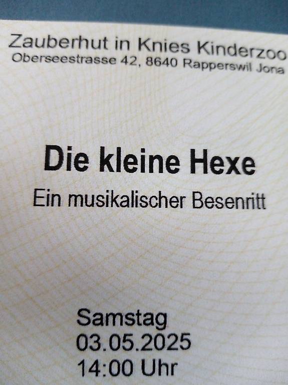 2 Tickets Die kleine Hexe inkl. Zooeintritt