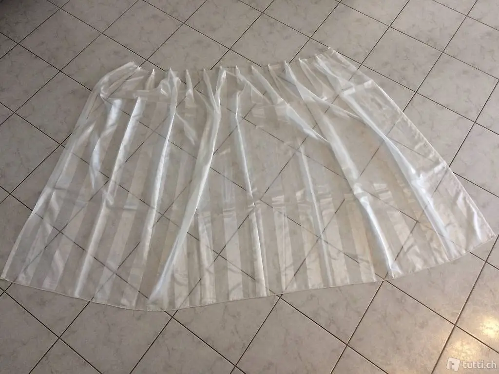 (176.176.0) Tagesvorhänge Seide weiss