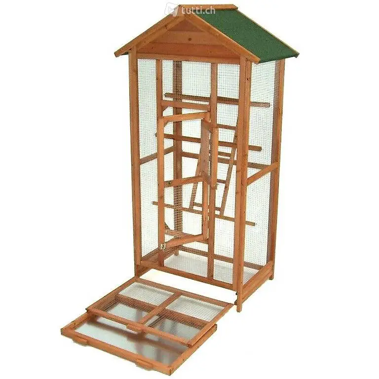  Vogelvoliere Vogelkäfig Voliere Holz 160cm
