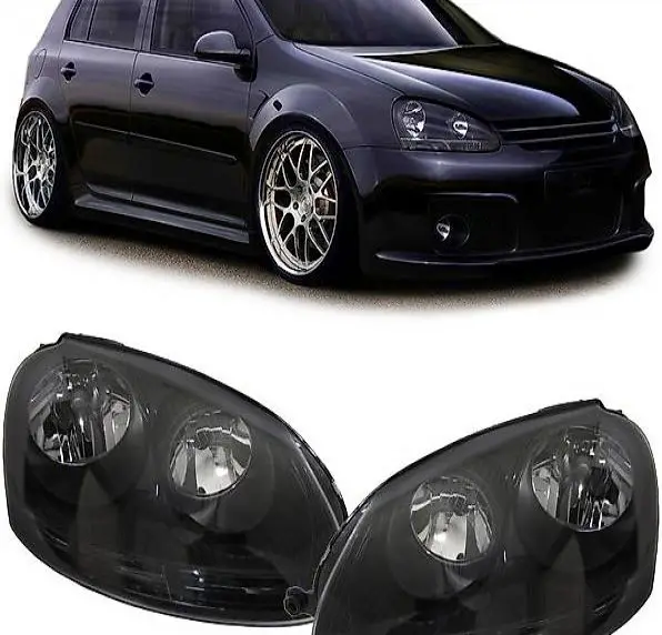  H7 H7 SCHEINWERFER GTI SCHWARZ FÜR VW Golf 5 + Jetta III