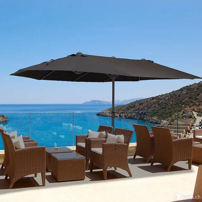  Sonnenschirm Gartenschirm Terrassenschirm Doppelsonnenschirm