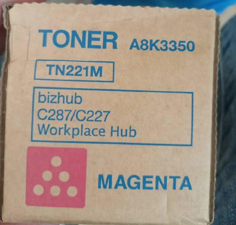 Orig. Konica Bizhub C227, C287 magenta Toner, TN221M/A8K3350