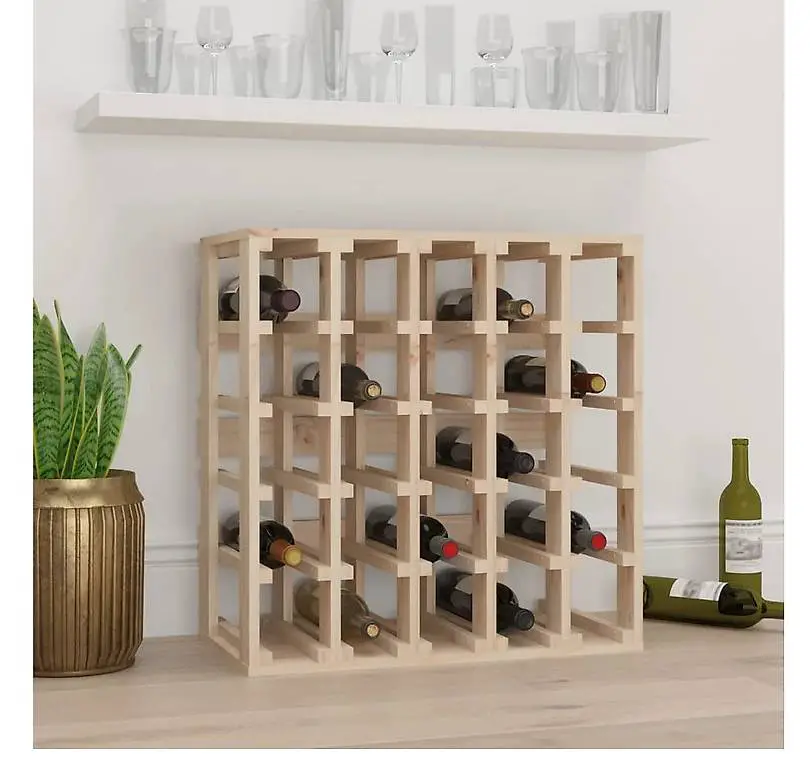 Weinregal 58,5x33x60,5 cm Massivholz Kiefer