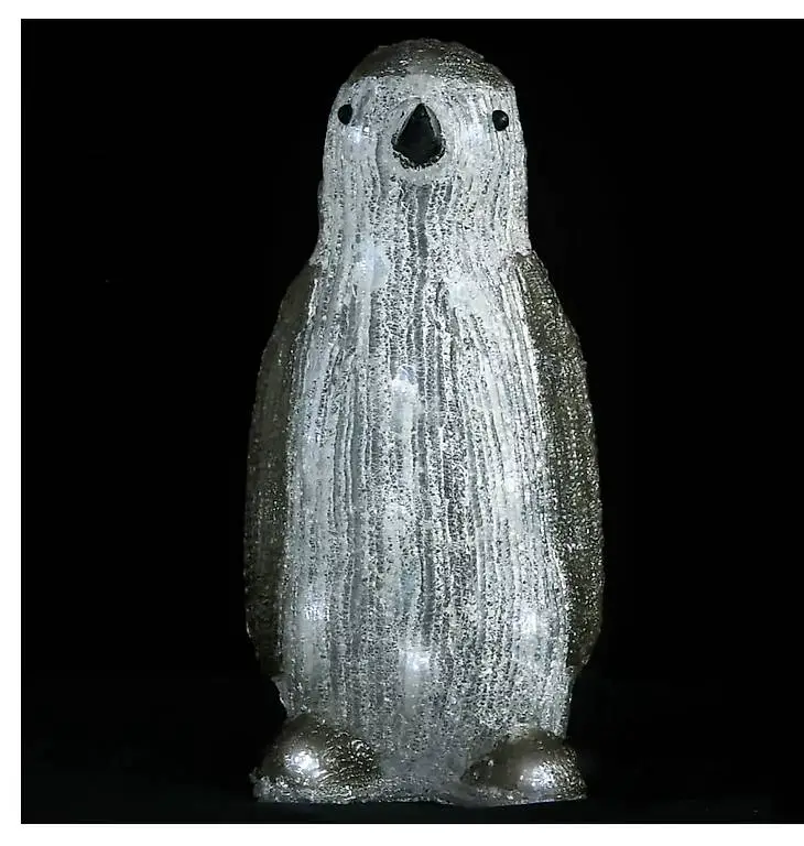 LED-Weihnachtsfigur Pinguin Acryl Indoor und Outdoor 30 cm