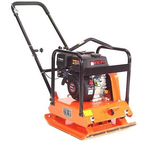 Rüttelplatte Verdichter 16kN 6,5 PS Fahrwerk + Gummimatte