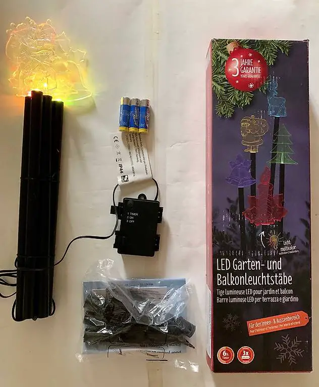 LED Garten & Balkonleuchtstäbe komplett Innen -Aussenbereich