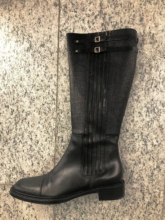 Leder Stiefel von Hugo Boss, Gr. 40.5, Neu