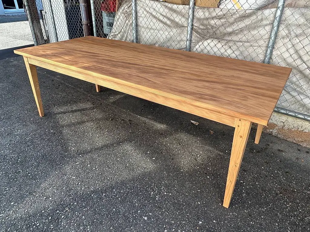 Biedermeier Tisch, Schweizer Tanne gebeizt geölt 240 x 100