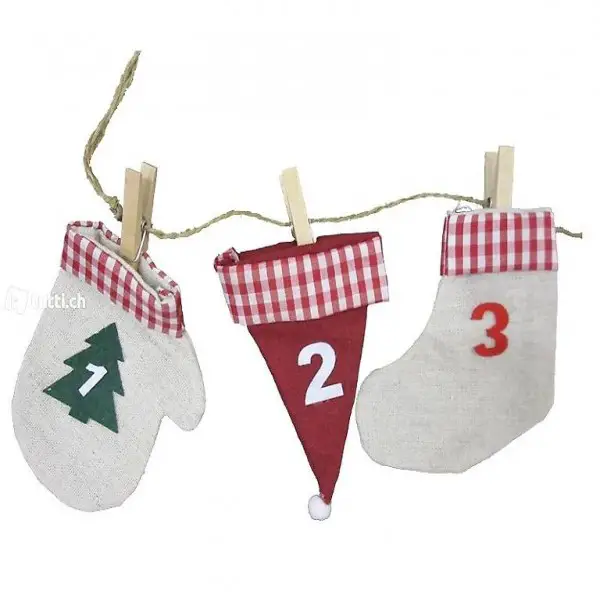  Calendrier de l"Avent -Sachets de jute-, remplir soi même