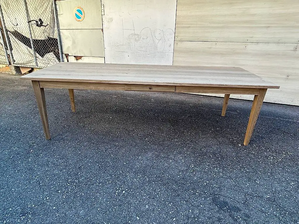 Biedermeier Tisch Holz Eiche massiv 260 x 90 cm Beizentisch