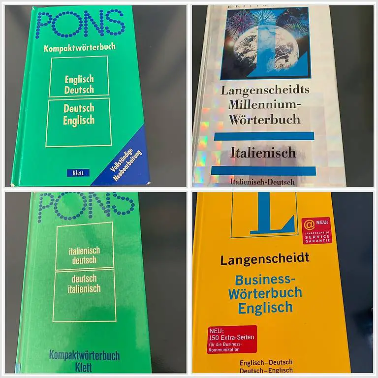 Wörterbücher Englisch/Italienisch