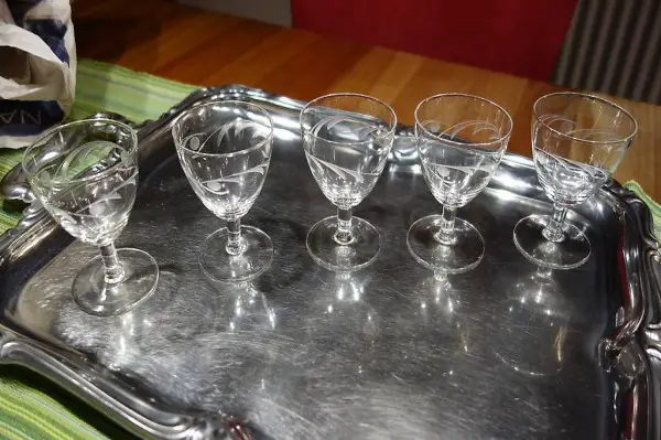 Glas, Gläser 5 Stk. vintage