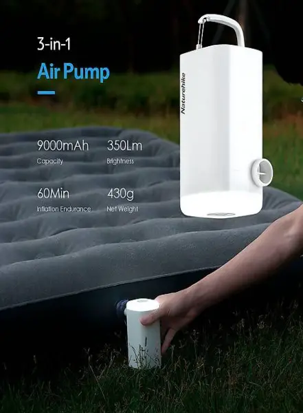  Naturehike LED Licht Lampe Multifunktionale Mini Luftpumpe