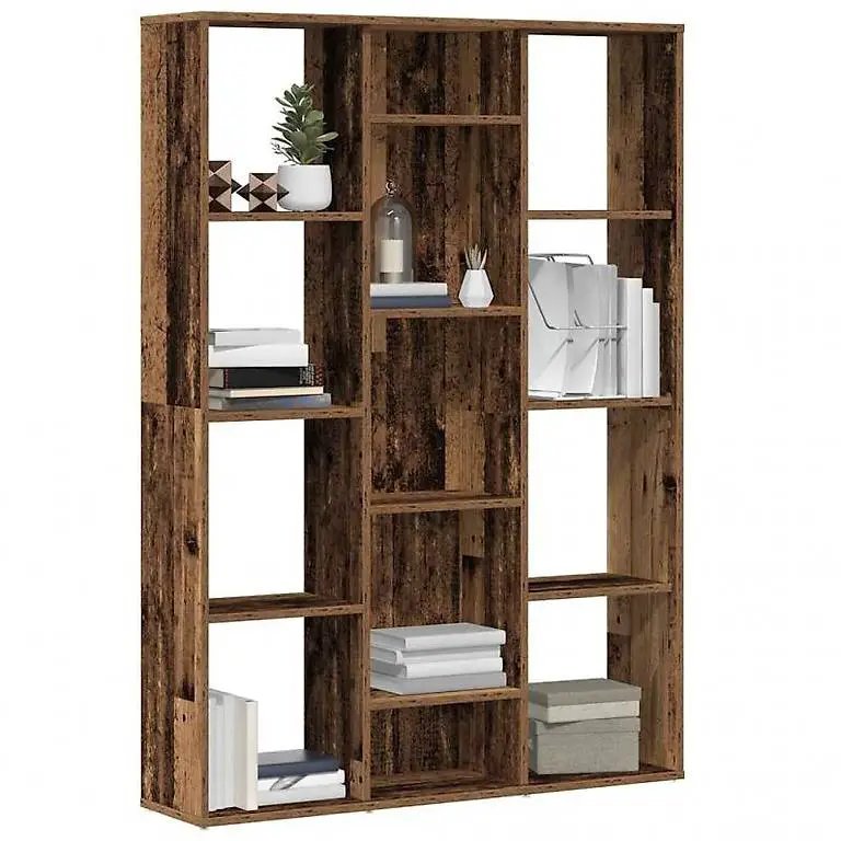 Raumteiler/Bücherregal Altholz-Optik 100x24x140cm Holzwerkst