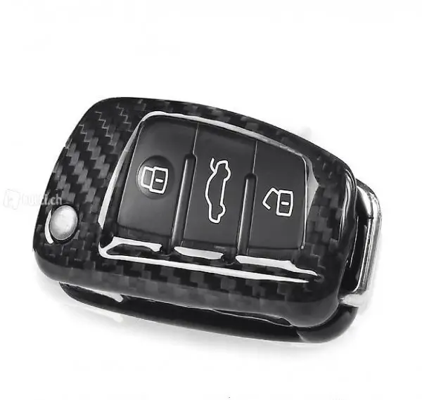 Coques de clé en carbon pour audi +2010