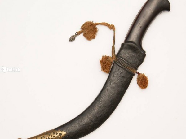  Antiker Krummdolch mit Scheide