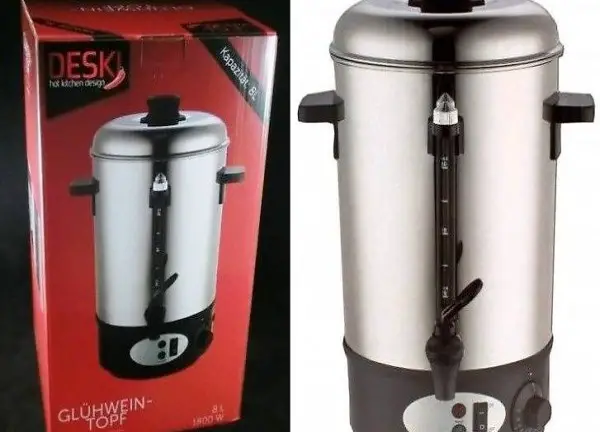  Glühweinkocher aus Edelstahl mit 8 Liter Kapazität