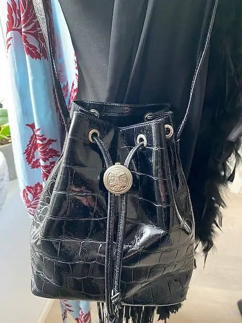 Fendi Beutel schwarzes Leder