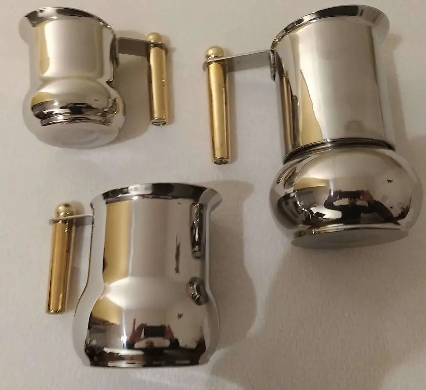 Espressokocher mit Milchkännchen und Krug - Vev Vigano -