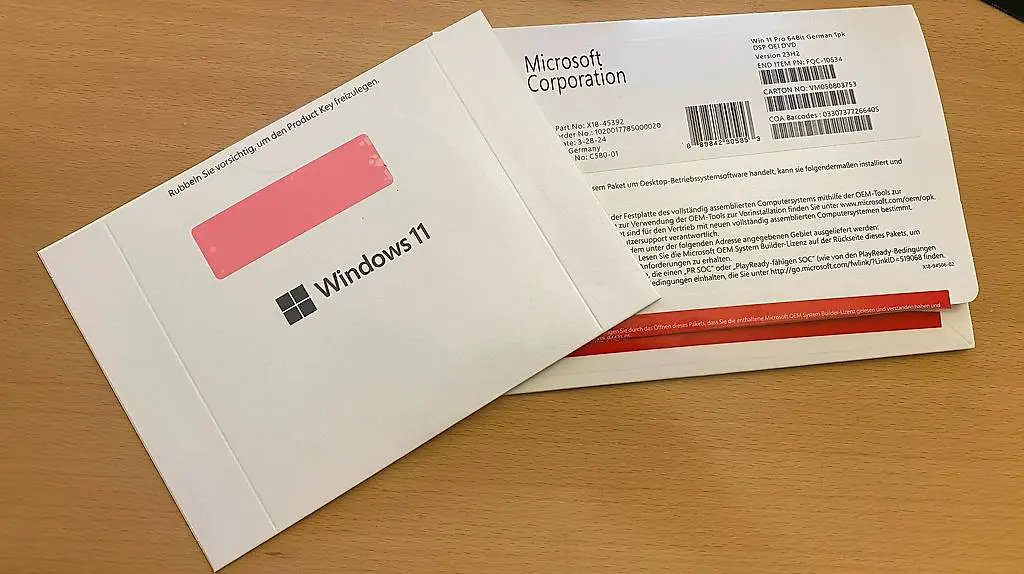 Windows 11 Pro Vollprodukt, deutsch