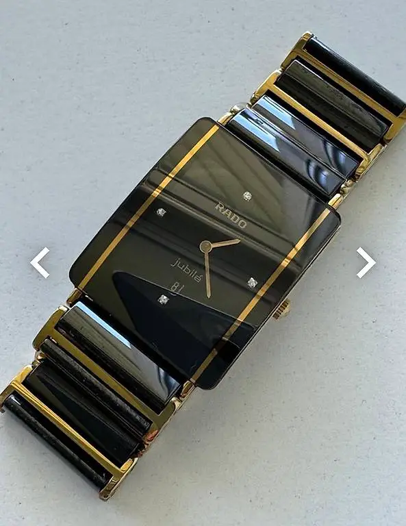 Rado Diastar Diamanten Ceramic Gold Schwarz Unisex 160.0282.
