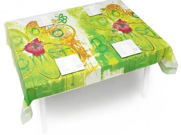  POUL PAVA more flowers-green Tischtuch, Tischdecke