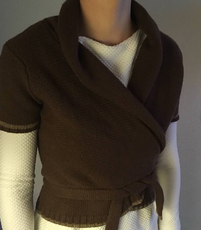 Braune Wickeljacke aus Wolle - River Woods