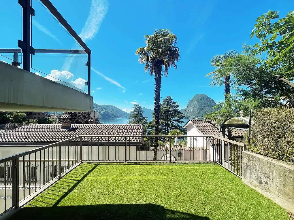 Castagnola ampio 2.5 locali arredato, giardino