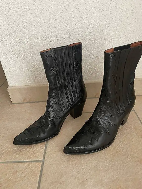 Stivaletti cowboy vera pelle 38