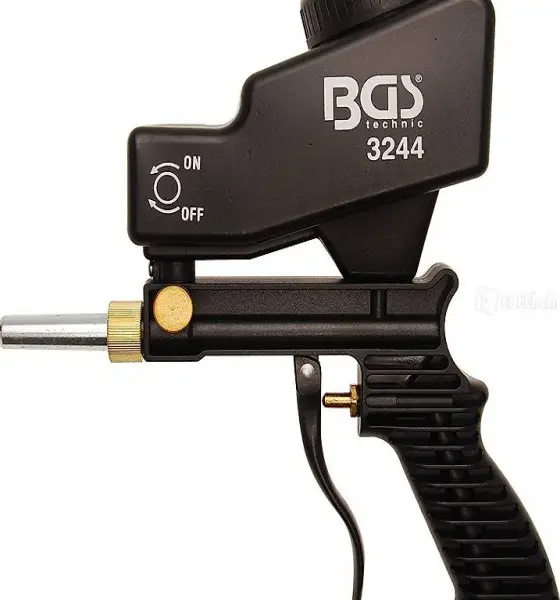  Druckluft-Sandstrahlpistole | 5 mm Stahlspitze | ABS-Gehäuse