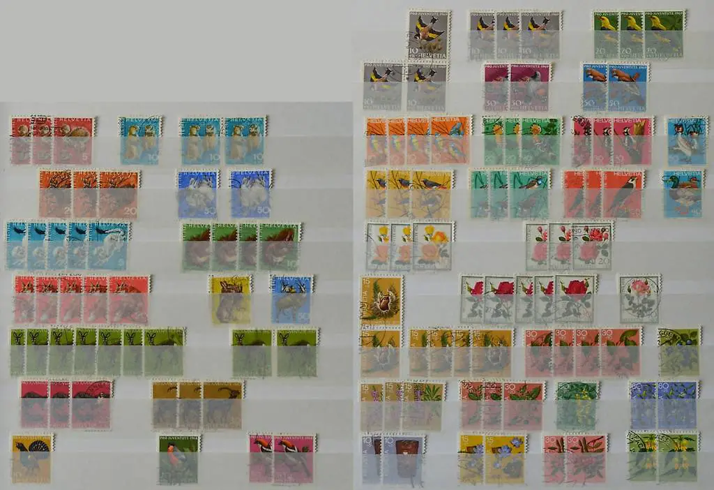 Pro Juventute Sammlung/Doubletten 1965 bis 1998, gestempelt