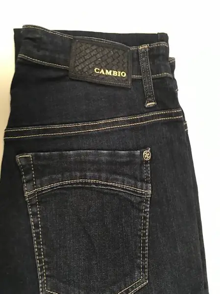 CAMBIO, Jeans, Julia slim short, dark blue, D 40/USA 10