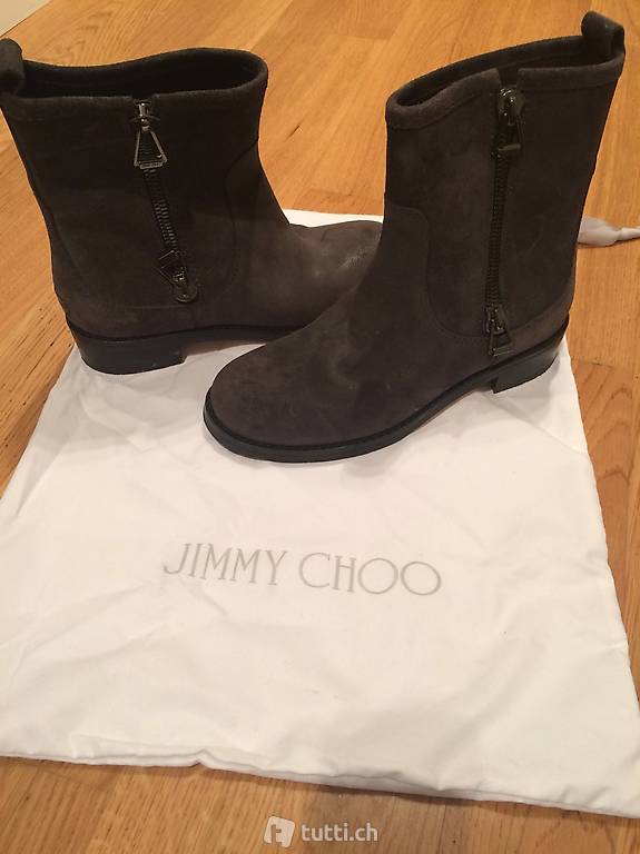 Jimmy Choo Boots 35.5 grau Wildleder