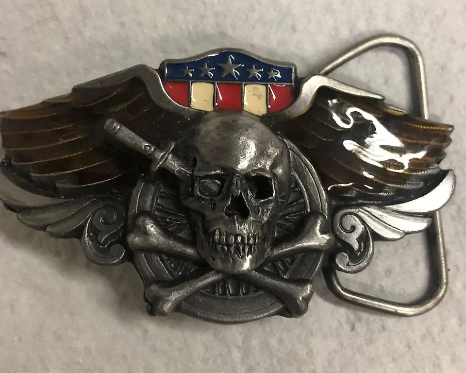 Biker-Gurtschnalle Emailliert