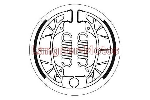 Bremsbacke SBS 2195 (Masse: 110 x 25) Piaggio Vespa Honda NEU