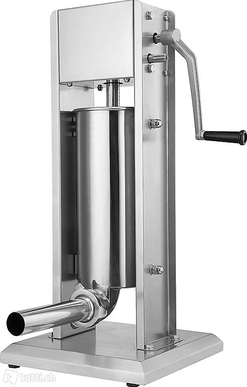  Profi Wurstfüllmaschine aus Edelstahl (5 Liter, Silber)