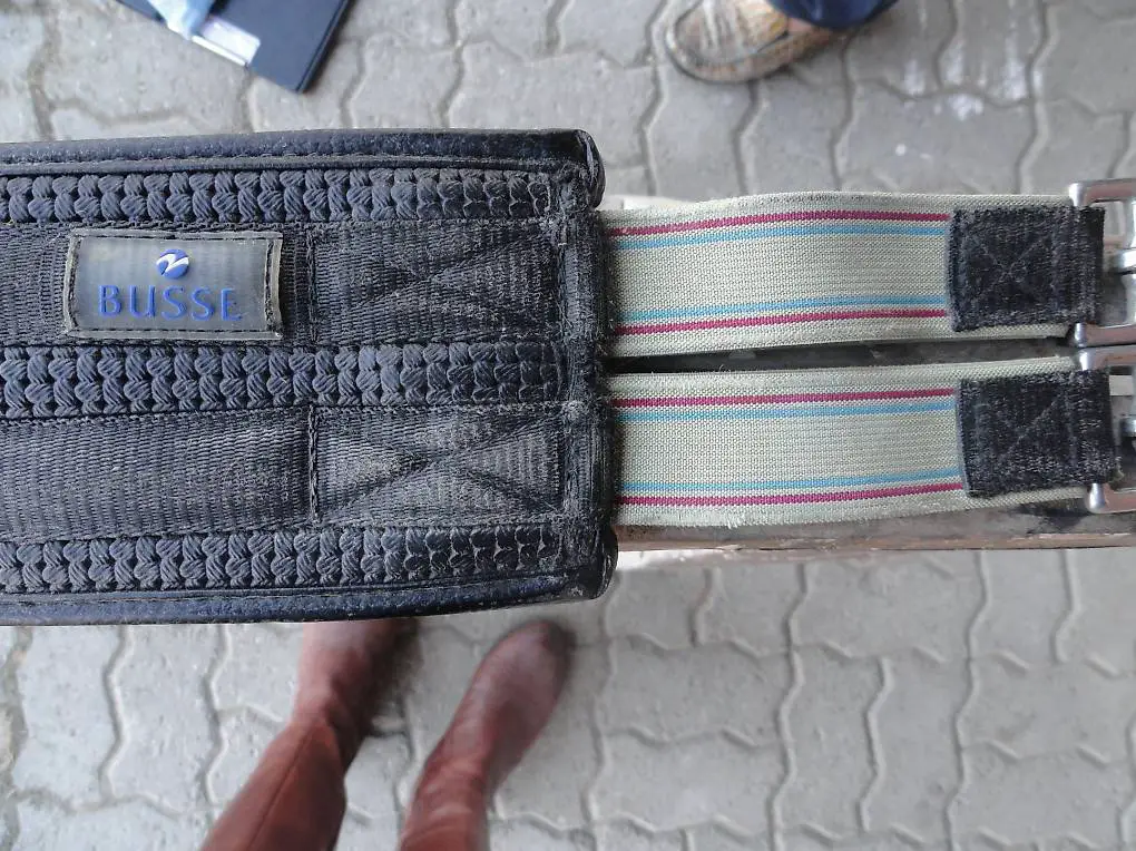 Sattelgurt BUSSE Neopren mit Gummistrippen 135cm