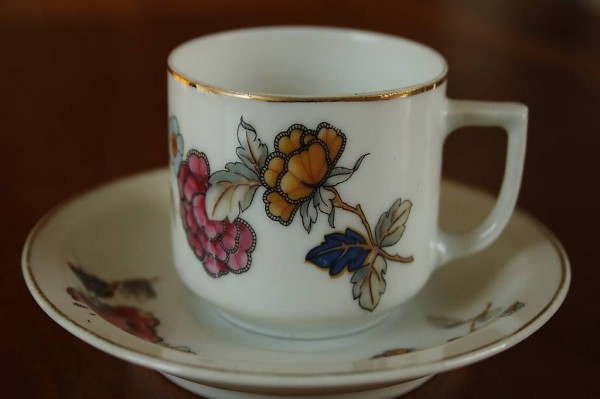 Antike Langenthaler Mokkatasse mit Unterteller