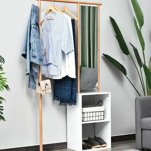  Garderobenständer Kleiderständer mit Schminkspiegel