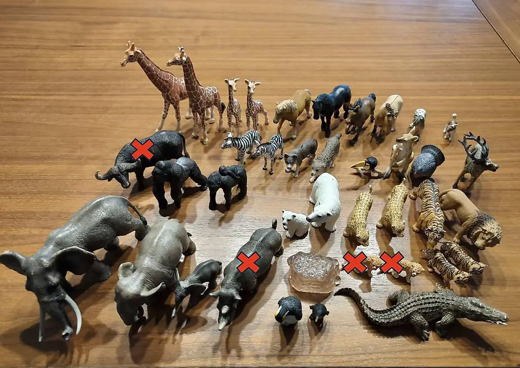 SCHLEICH-Tierfiguren-Set - 34 Figuren