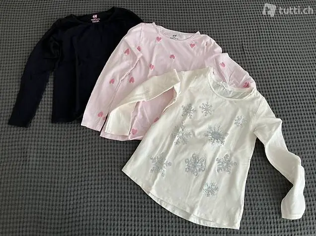 Set Langarm T-Shirt Grösse 122/128