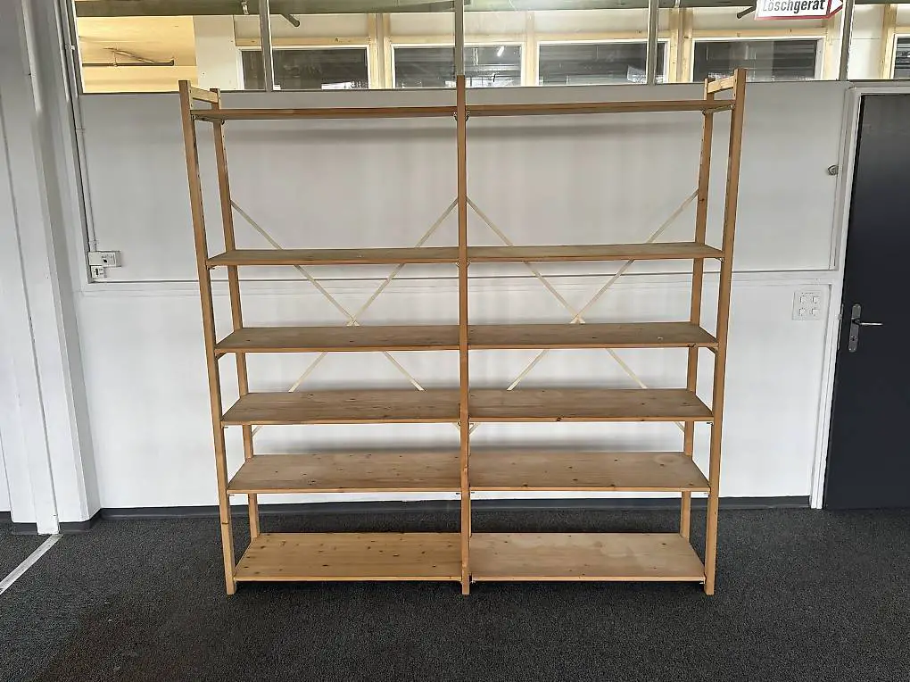 Holzregal / Regal-Kombination 2er-Set