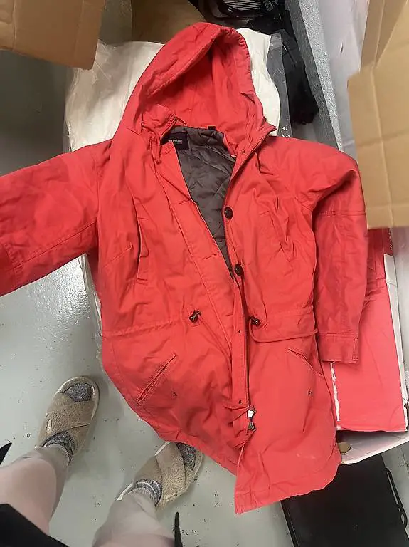 Herbstmantel rot, gefüttert