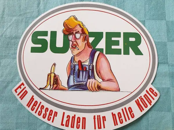 SULZER Mann mit Banane HELLE KÖPFE Aufkleber