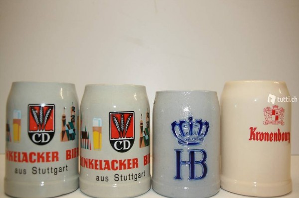 4 Stk. kleine Bierhumpen