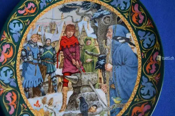 Teller zum aufhängen, aufstellen "Arthur Dravos the Sword"