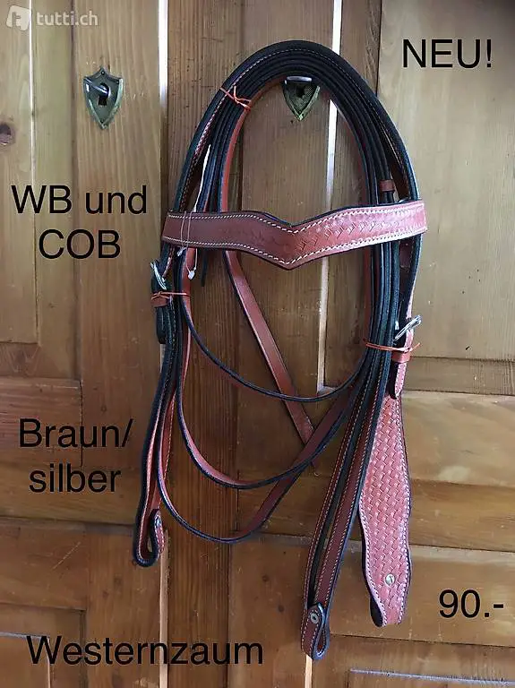 Neuer schöner brauner Westernzaum, Zaum
