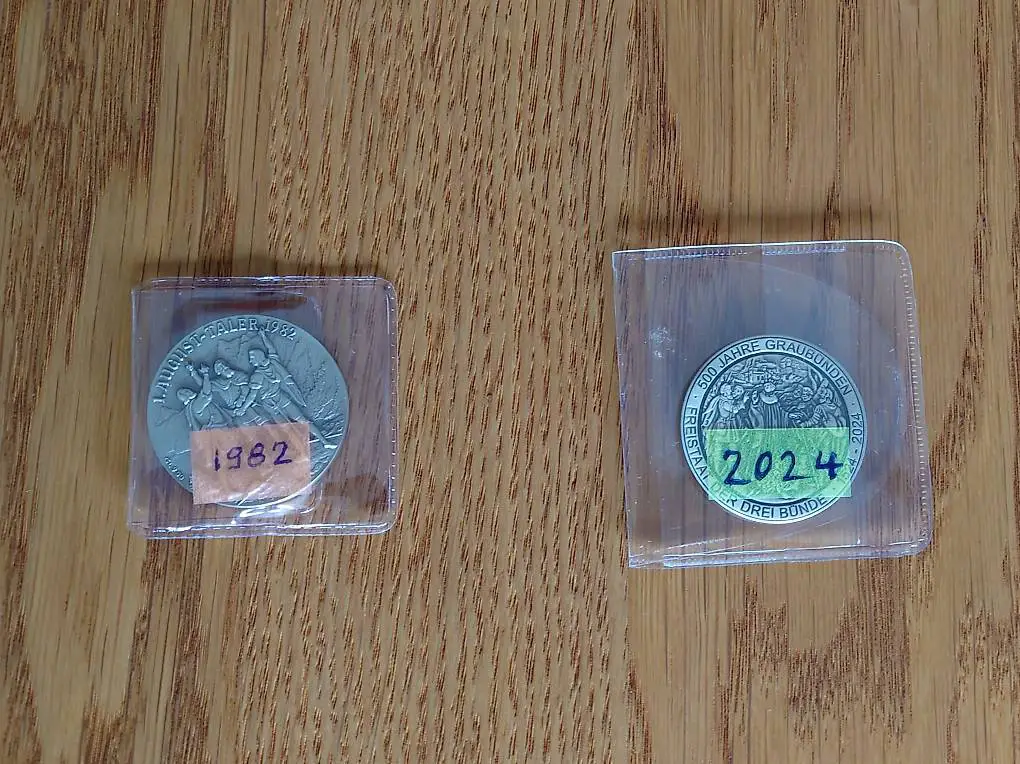 1. August-Taler (Münzen) von 1982 - 2024